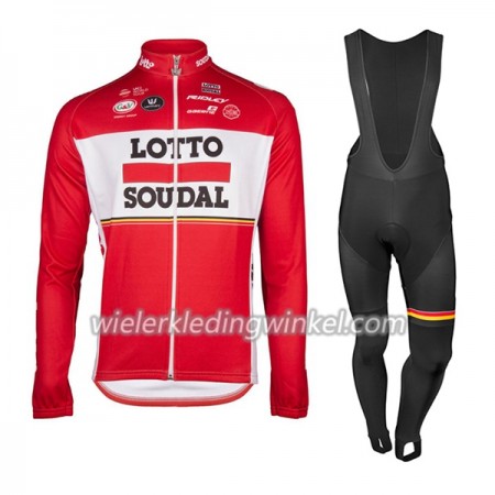 Set Fietsshirt Lange Mouw + Lange Koersbroek 2017 Lotto Soudal Dames N001